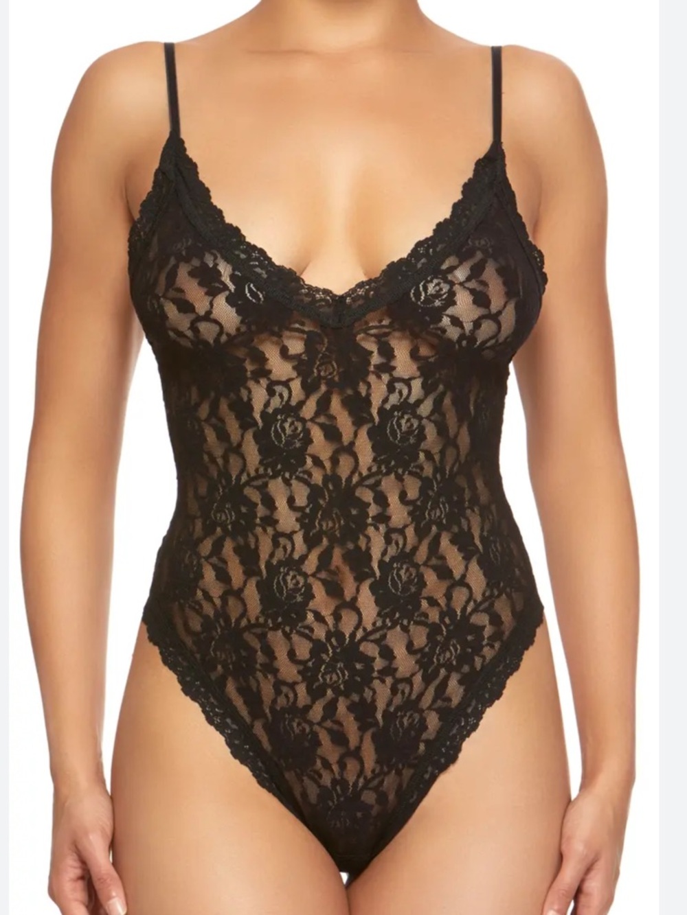 HANKY PANKY PLUS Black Lace Teddy NWT Size 2X